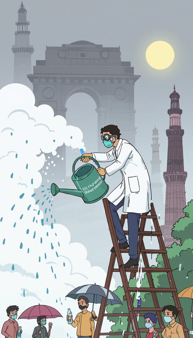 Smoggy Delhi Scene: Scientist Tries Cloud Seeding