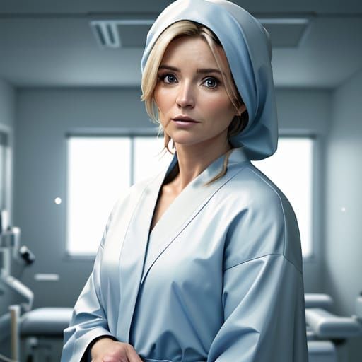 Helen Skelton in Hospital, Realistic Digital Art