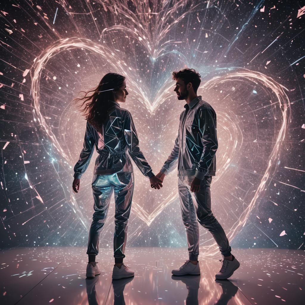 Holographic Love: Synchronized Chaos in Space