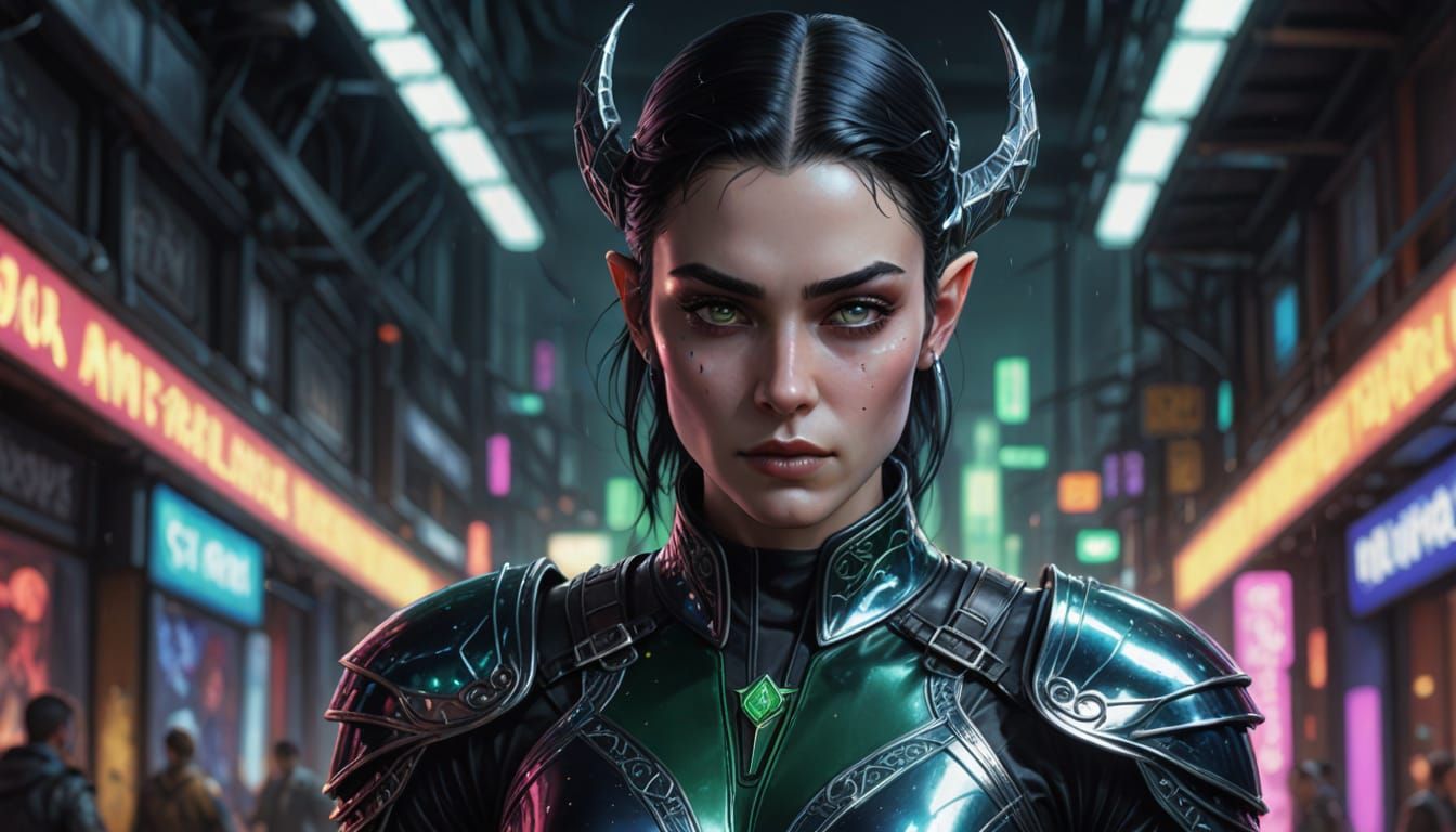 Highly Realistic Sci-Fi Drow Warrior in Modern Martial Arts ...