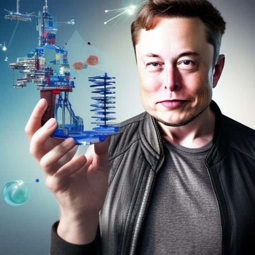 Elon Musk as Scientist in Starlink Lab