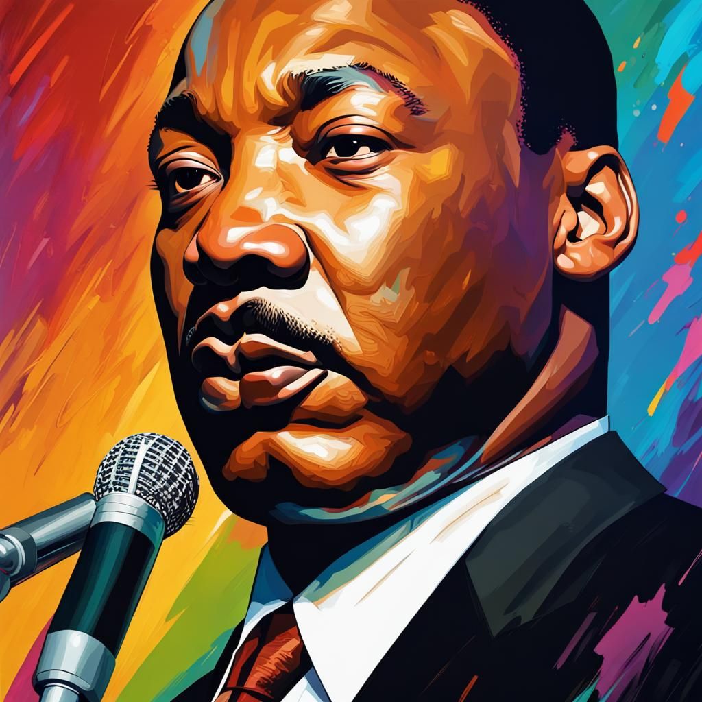 Hyperrealistic Portrait of Martin Luther King