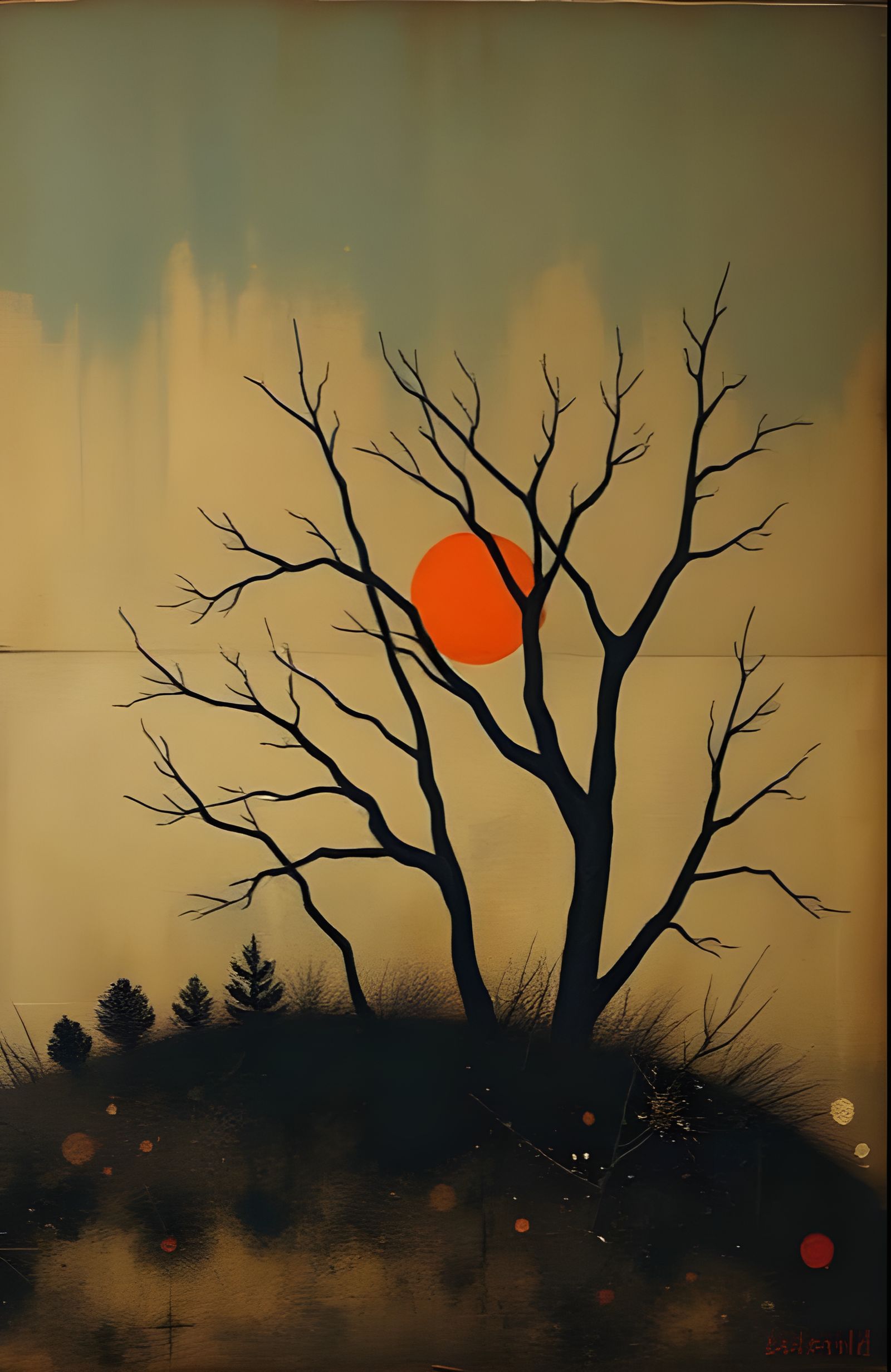 Vibrant Dreamscape in Expressive Color Palette