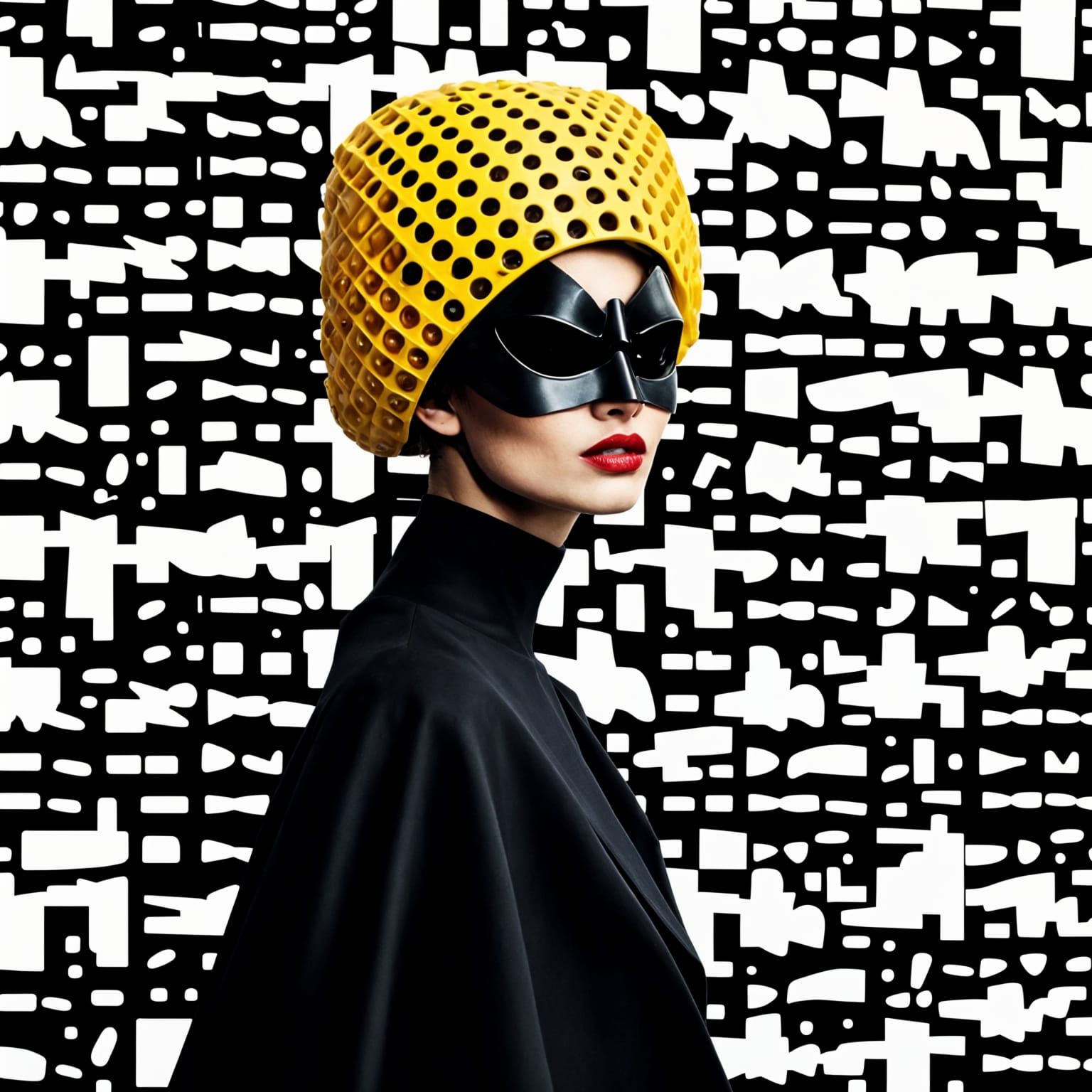 Lego Batman in Quirky Haute Couture Headwear