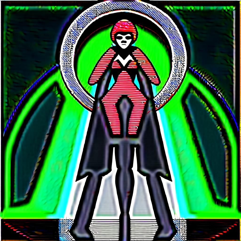 Anime Steampunk Girl in Leather Outfit