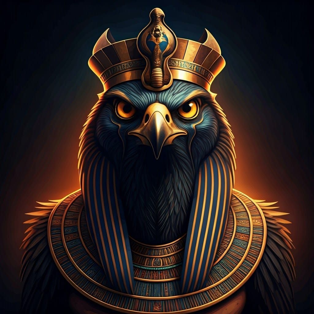Egyptian God of Kingship Radiates Divine Authority