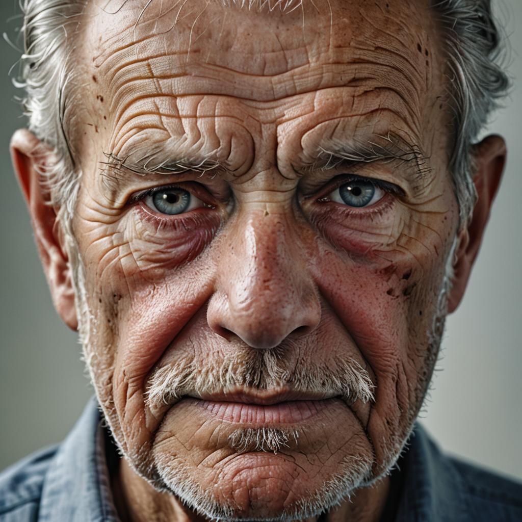 close-up portrait, elderly man, natural light, sharp, detailed face, magazine, press, photograph, david lazar, canon, ni...