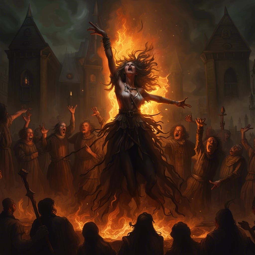 Terrifying Witch Inquisition Burning at the Stake