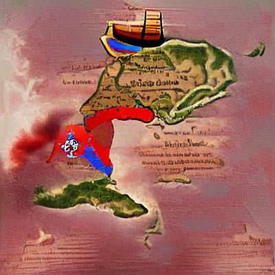 Futuristic Map of a United Caribbean, Year 2133