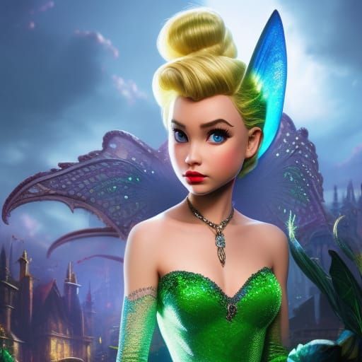 Tinkerbell with Bloody Hook, Detailed Digital Art