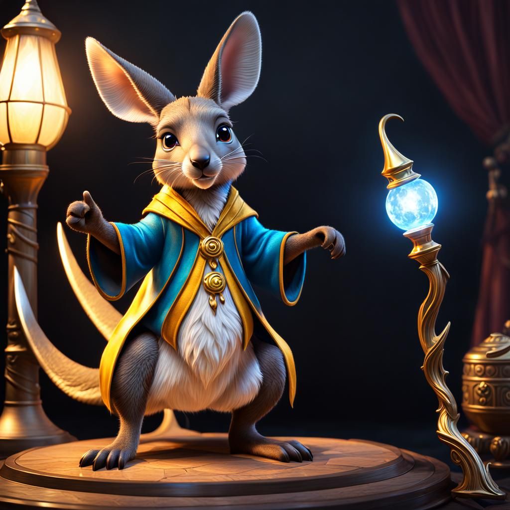 Chibi Kangaroo Wizard