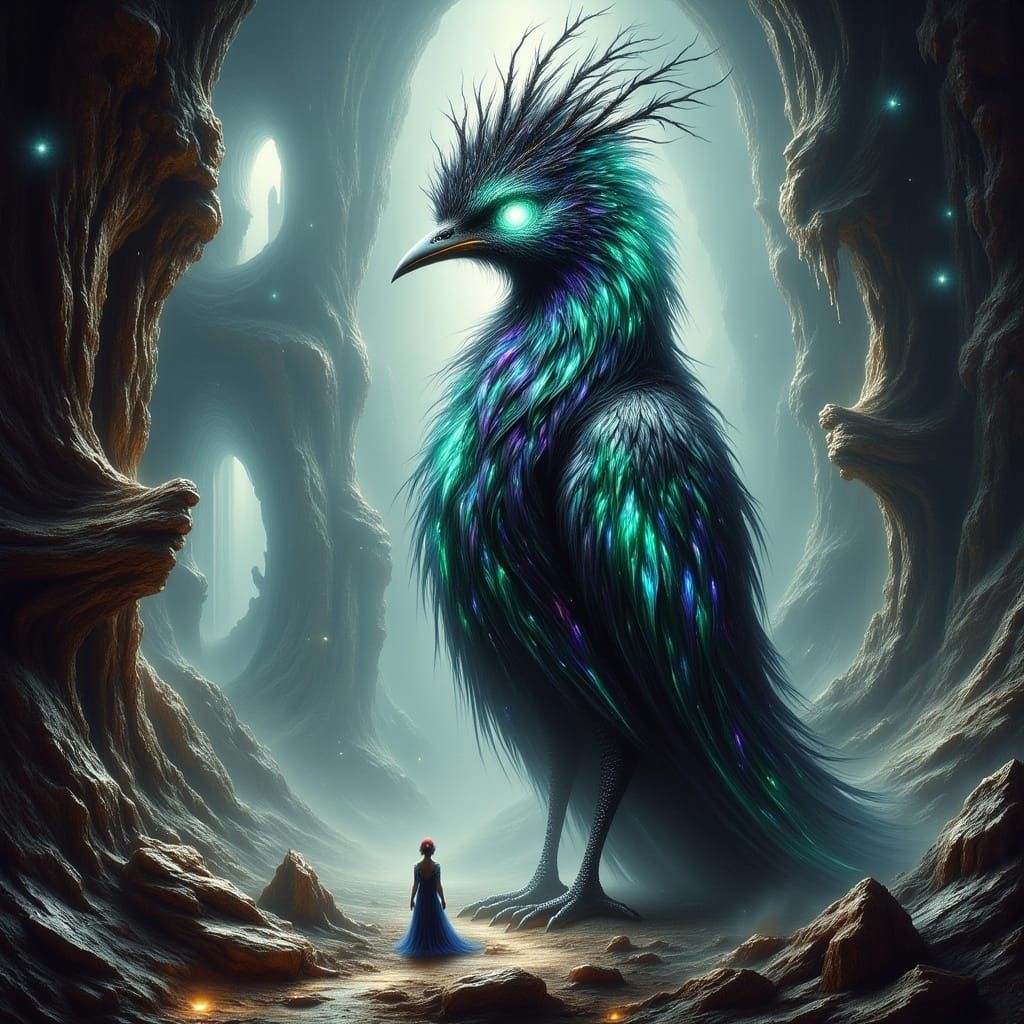 Mythical Cyclops Chickwn in Hyper-Realistic, Dreamlike Lands...