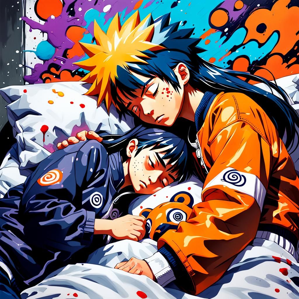 Naruto Sick in Bed Being Cared For