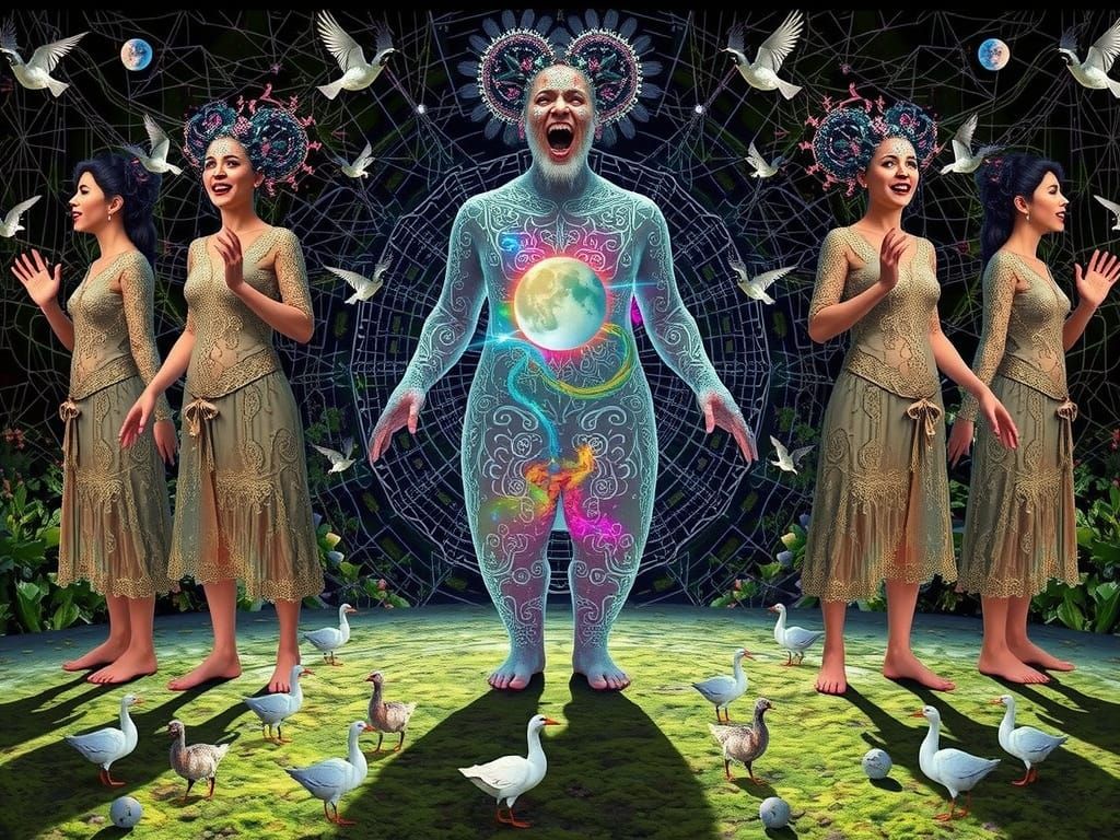 Goths Scream in Dreamlike Cosmic Landscape