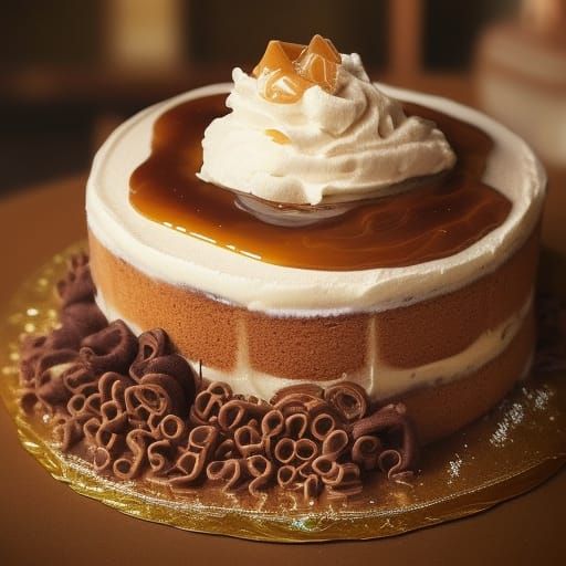 Caramel Tiramisu cake
