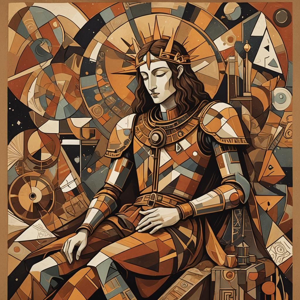 Cubist Dreamer Tarot Card as Fine Art