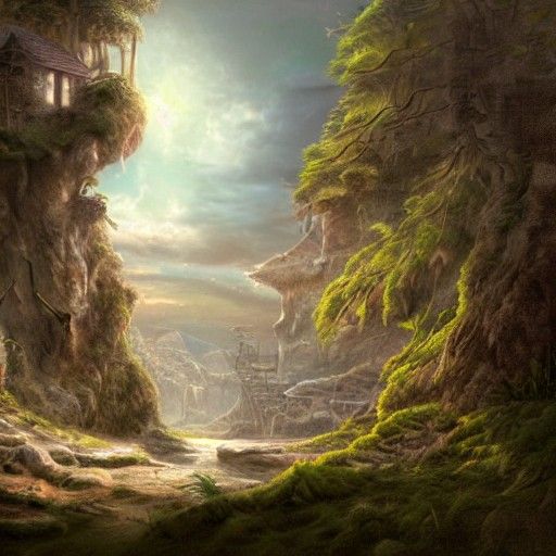 Detailed Matte Painting of Hidden Treasure