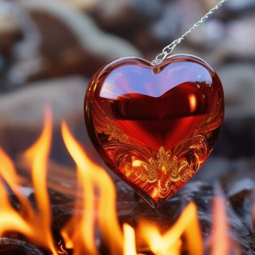 Fiery Glass Heart in Unreal Engine 5