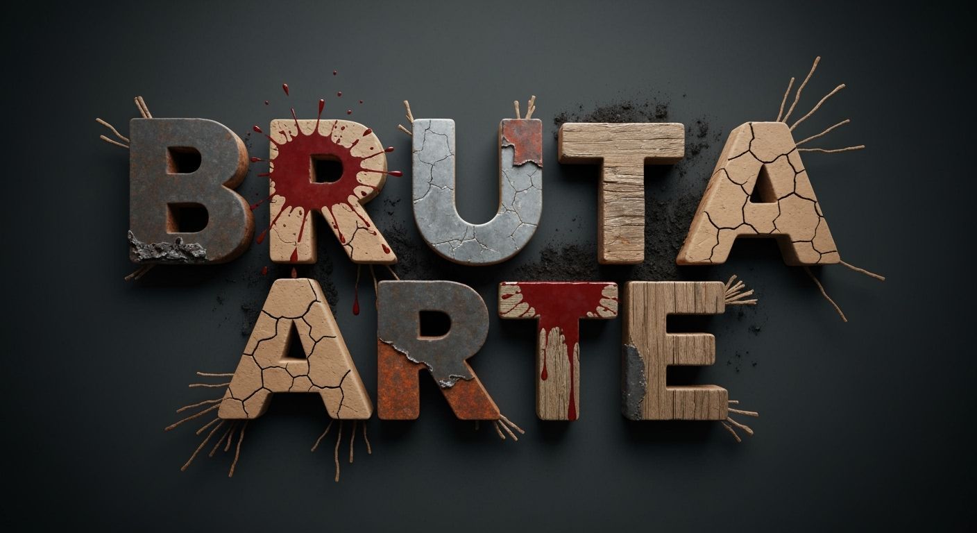 Bruta Arte: 3D Logo in Raw Textures
