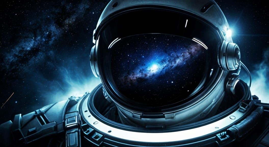 Astronaut's Hyperrealistic Journey Through the Stars