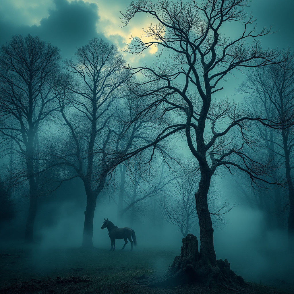 Dreamlike Landscape with Winding Mists in Hyperrealistic Sty...