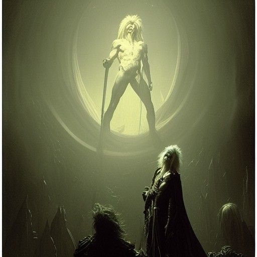 Terrifying Goblin King in Gothic Horror Style