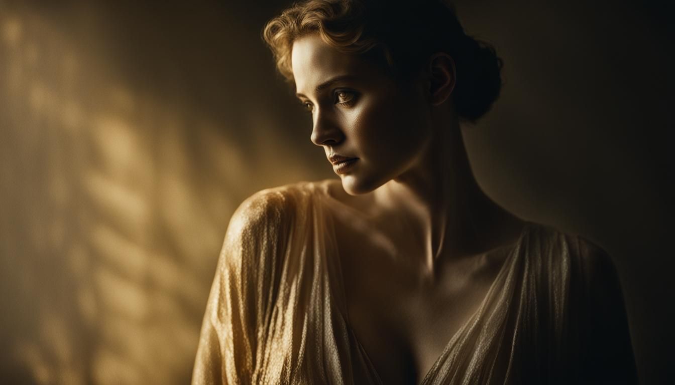 Voluptuous Woman in Soft Cinematic Light