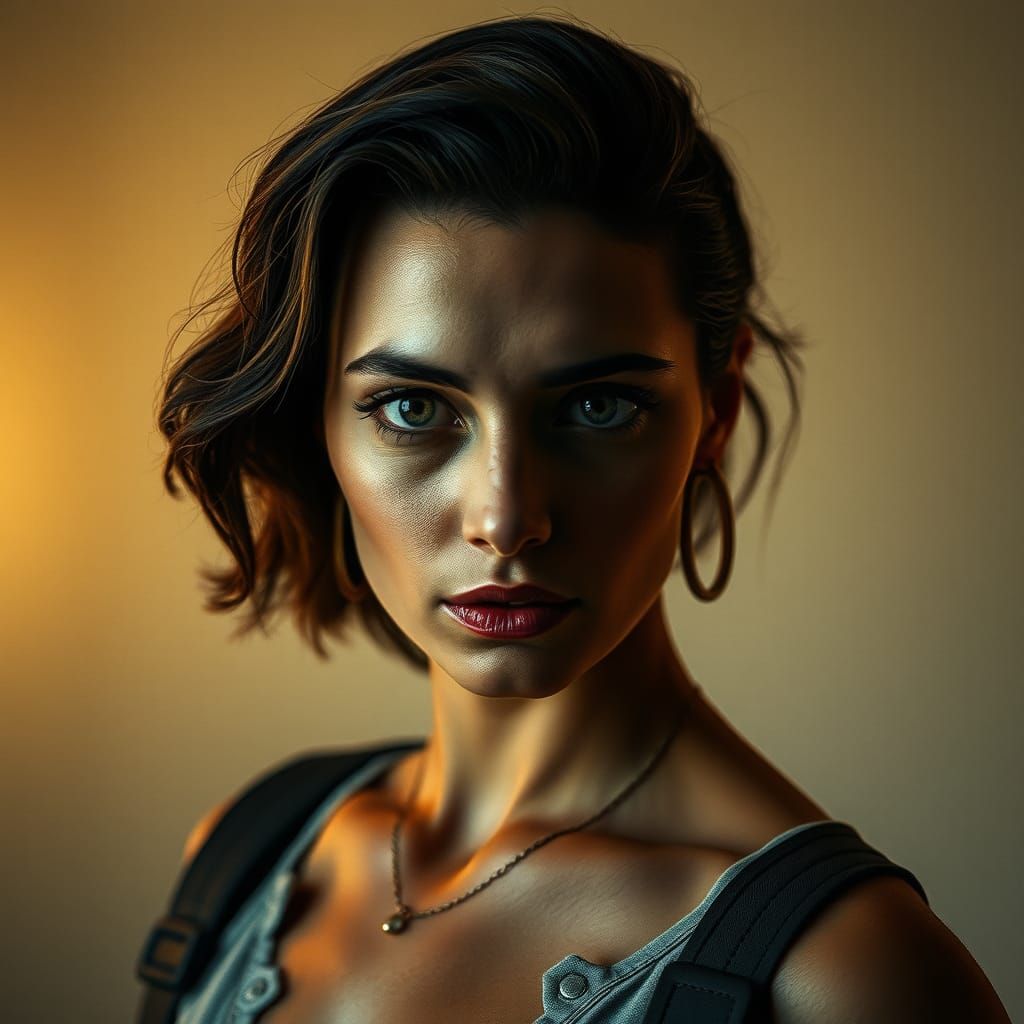 Confident Woman Portrait with Cinematic Lighting