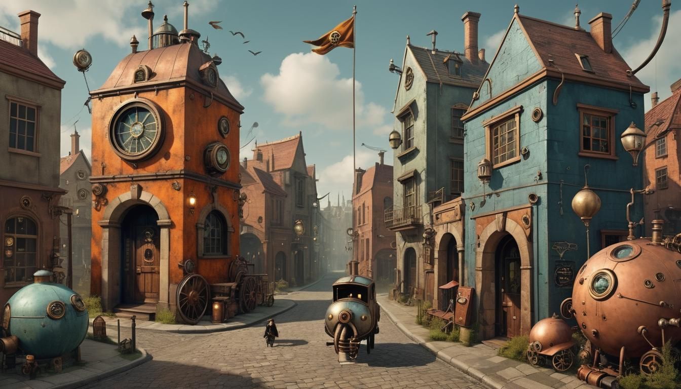 Steampunk: A Peculiar Street Scene