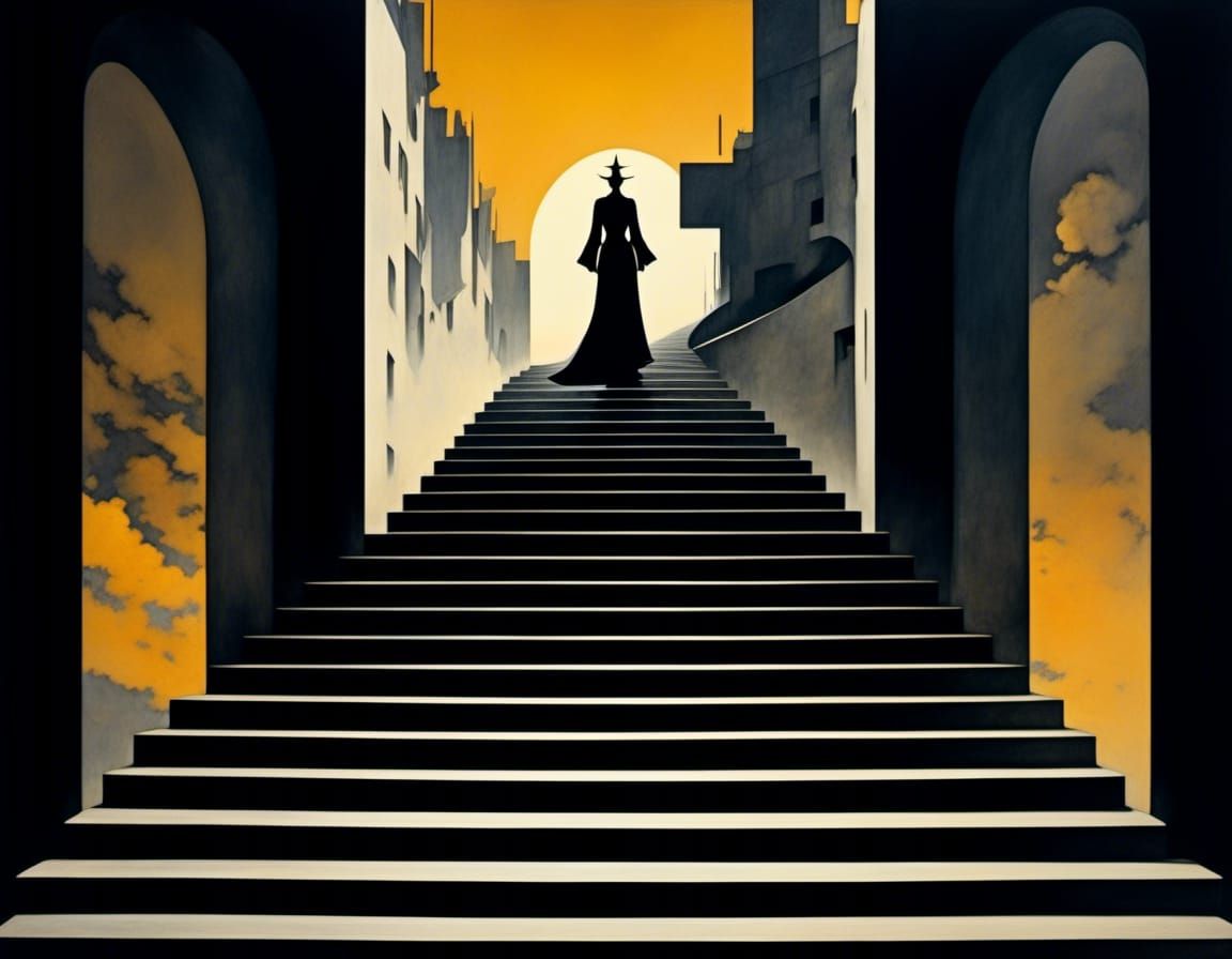 Dystopian Robot City: Stairway to Nowhere