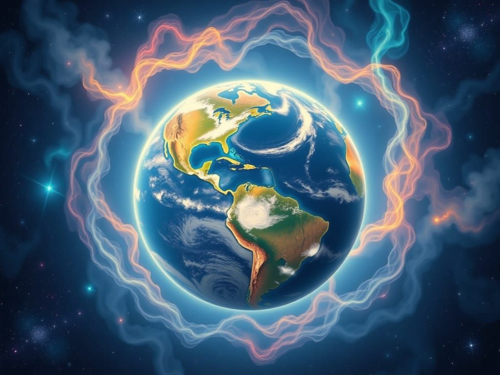 Celestial Spirit Energy Heals the Earth in Dreamy, Surreal L...