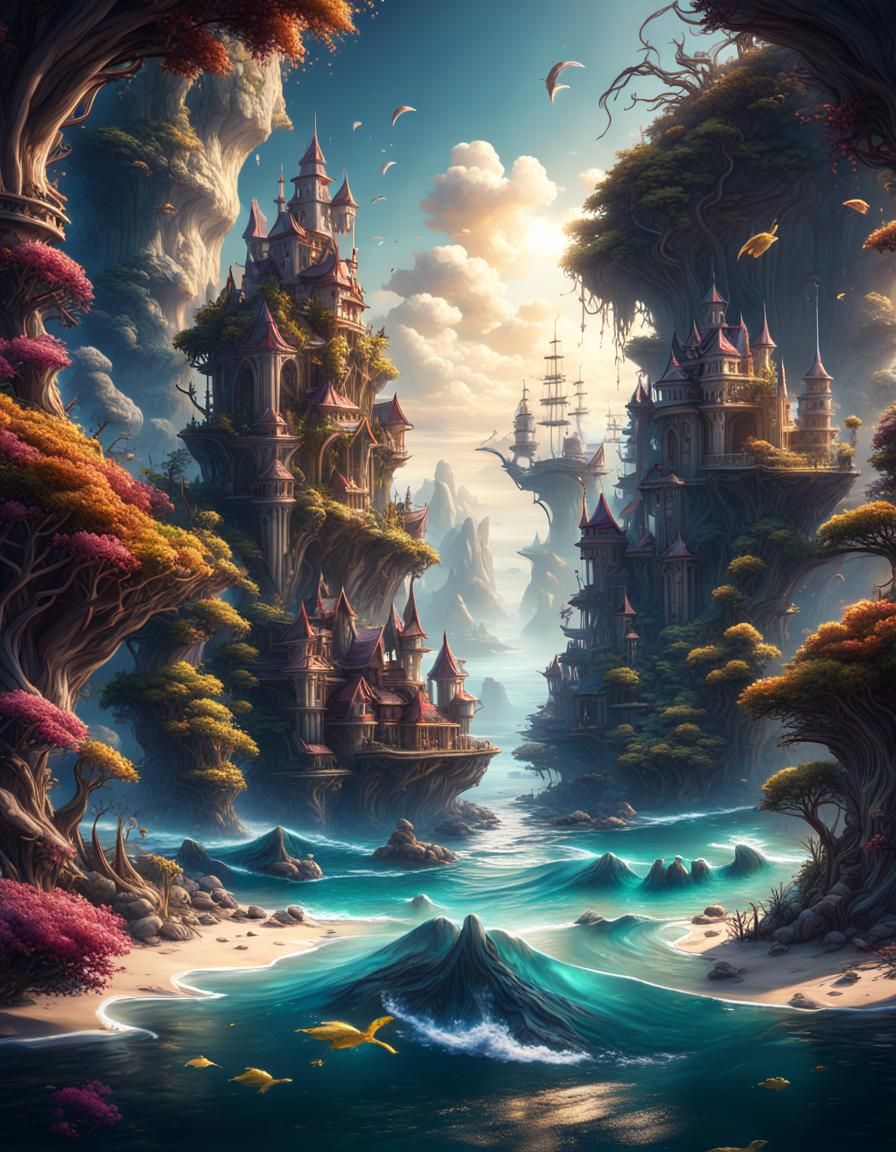 Magical Ocean World: Fantasy Concept Art