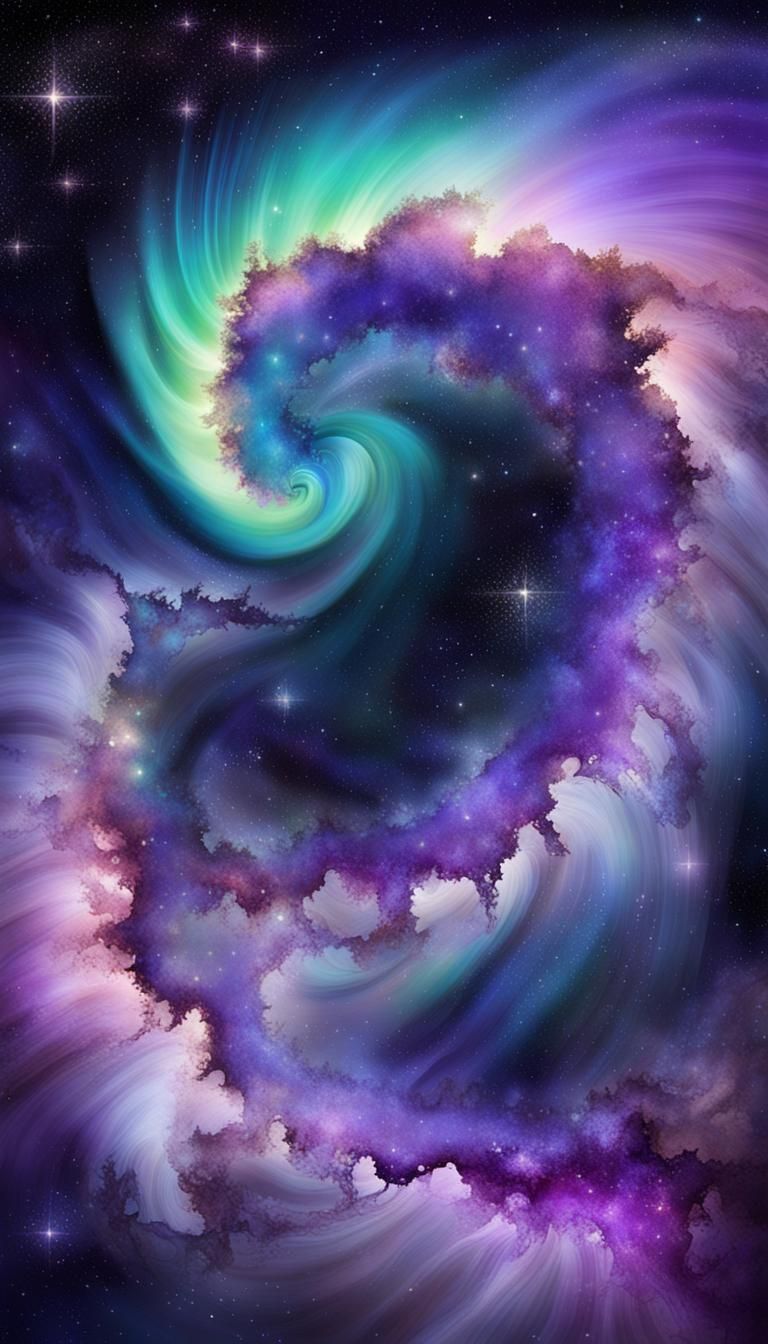 Ethereal Abstract Aurora in Surreal Style