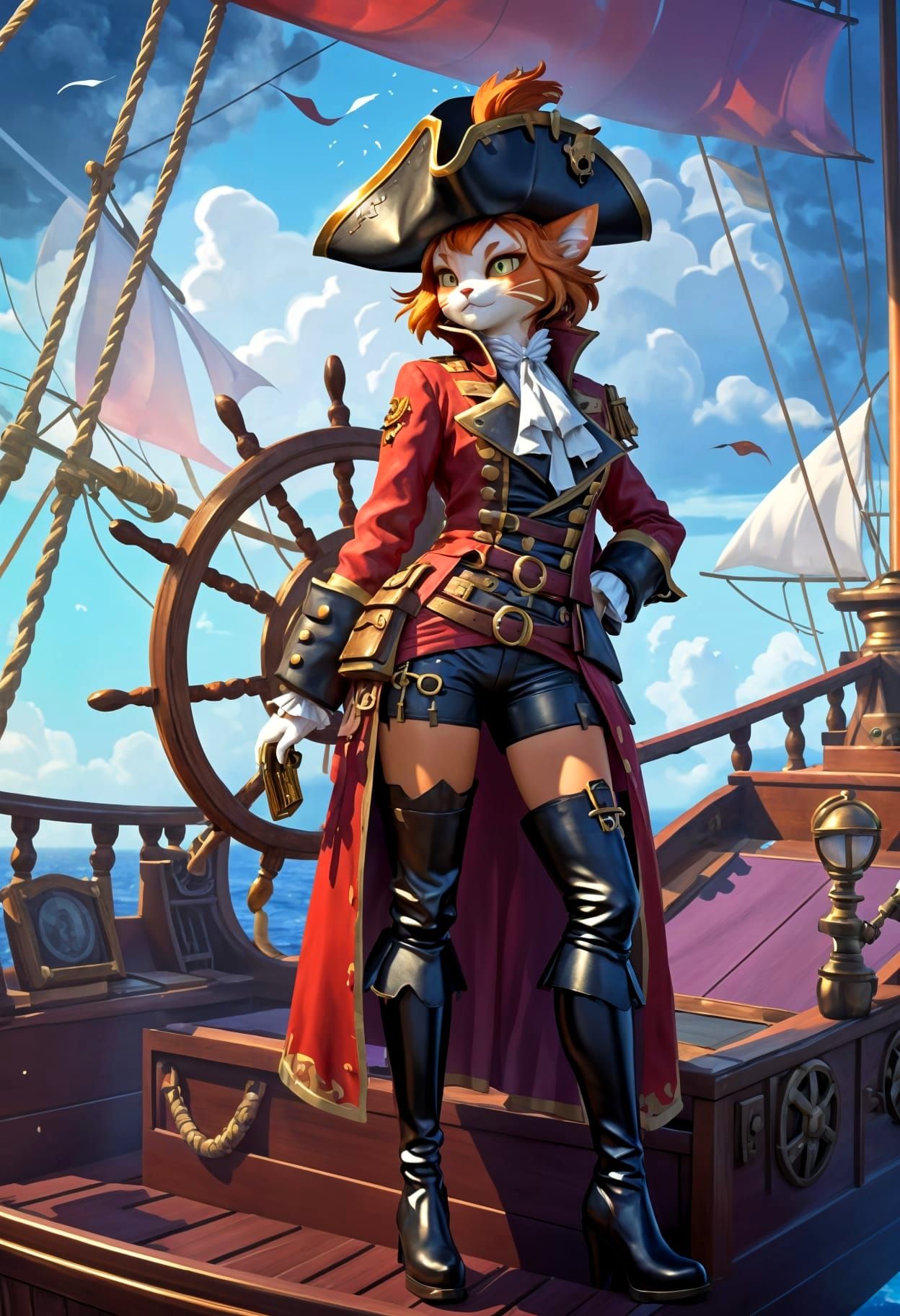 Feline pirate Captain
