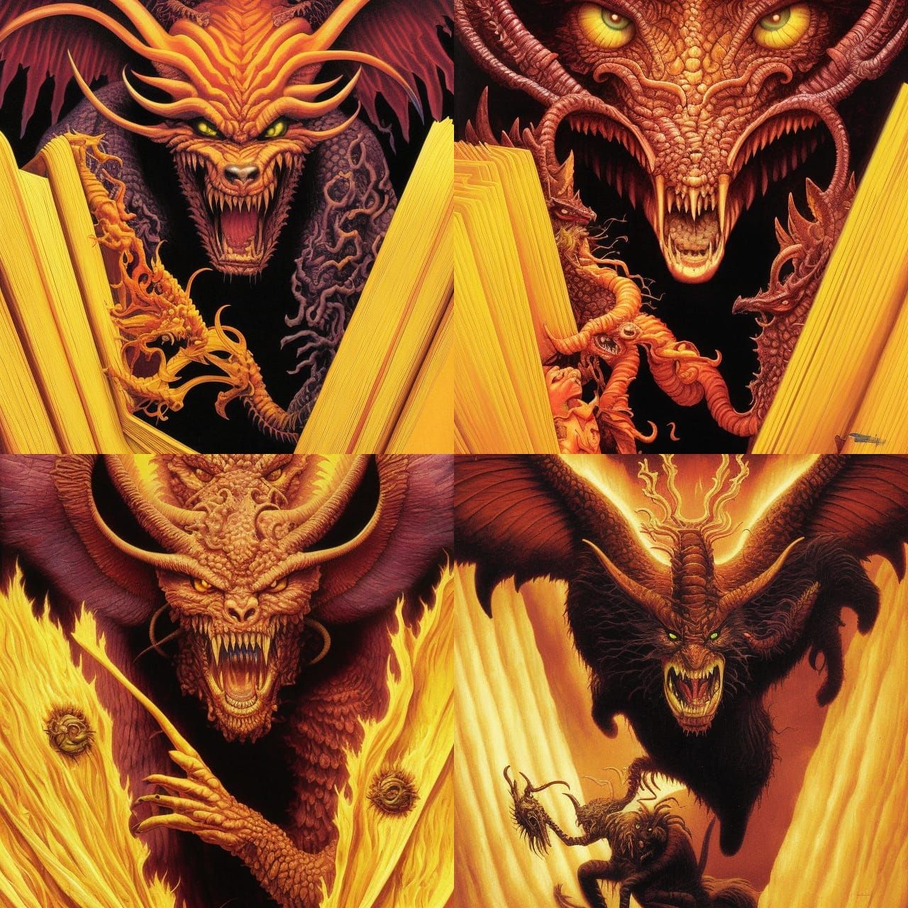 Demon Emerges: Twilight Horror in Detailed Style