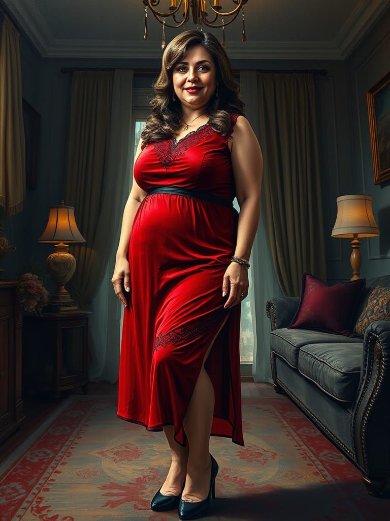 Gothic Middle Eastern Woman in Art Deco Style