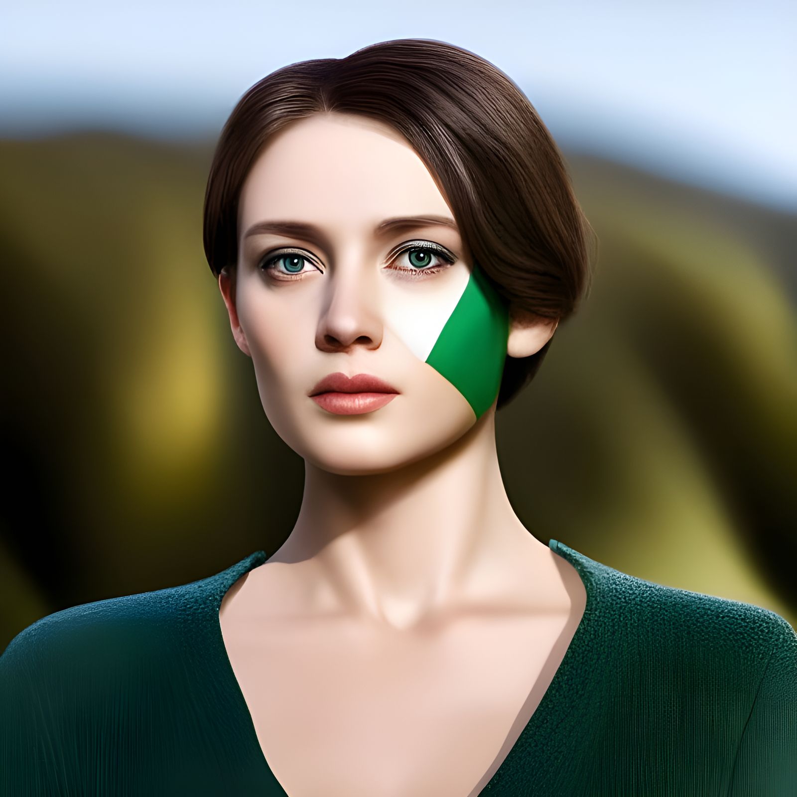 Abkhazia Personified: A Hyperdetailed Art Nouveau Portrait