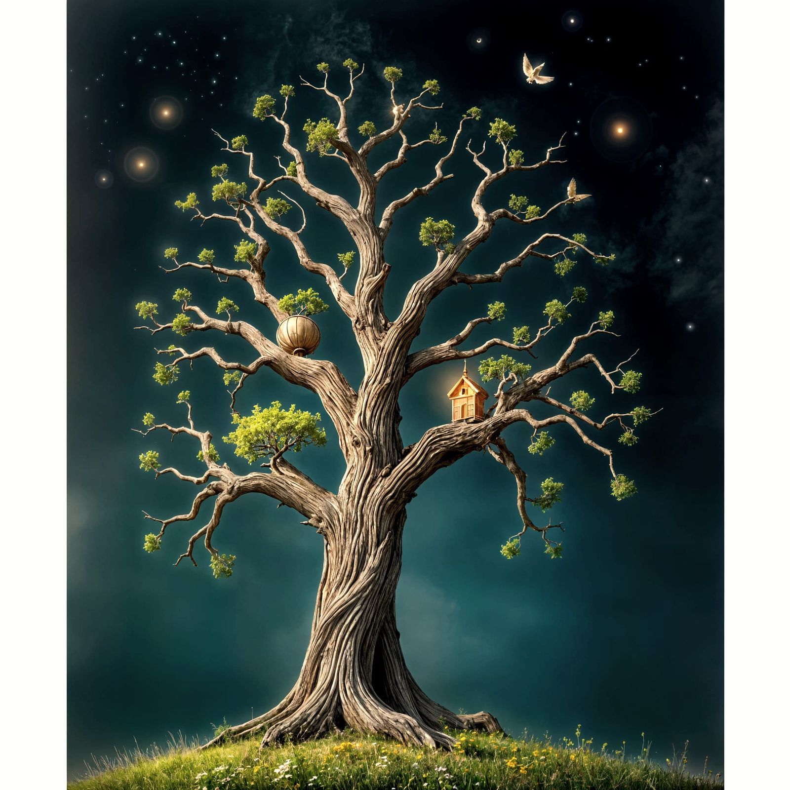 Dreamy Whimsical Tree Weathering Away