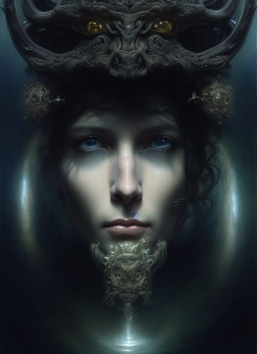 Detailed Zodiac Portrait in Airbrush Style