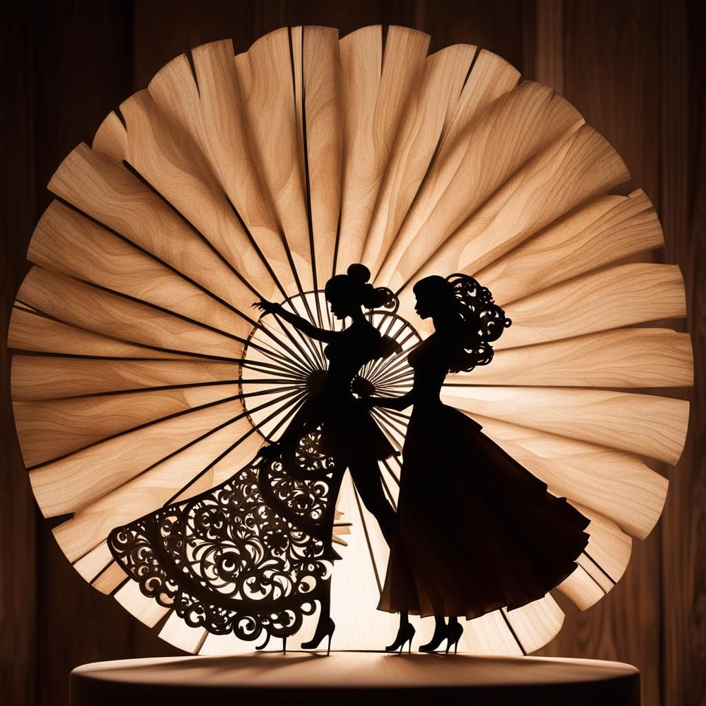 Spiral Wheel of Time in Double Exposure Style