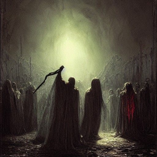 Halloween Rainbow Horror Art