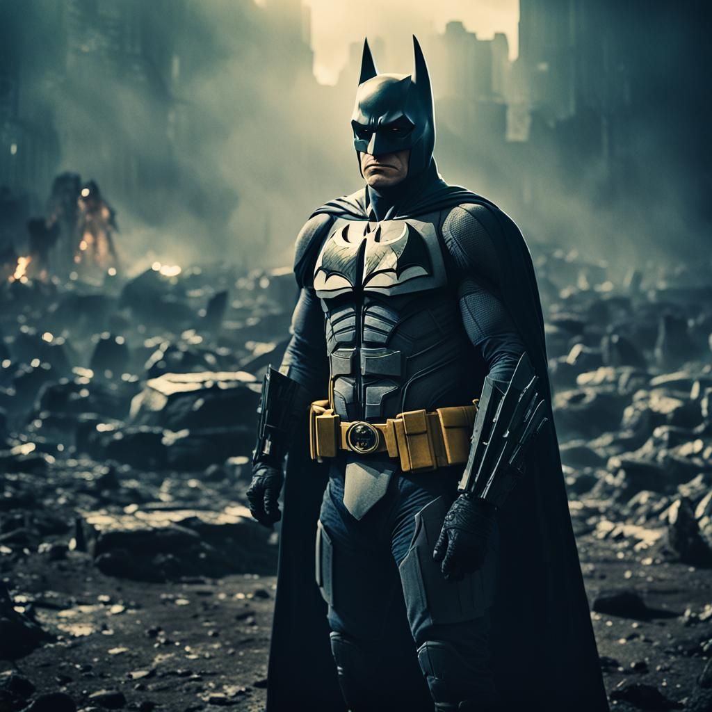 Batman's Dramatic Aid to Ukraine: Cinematic Still