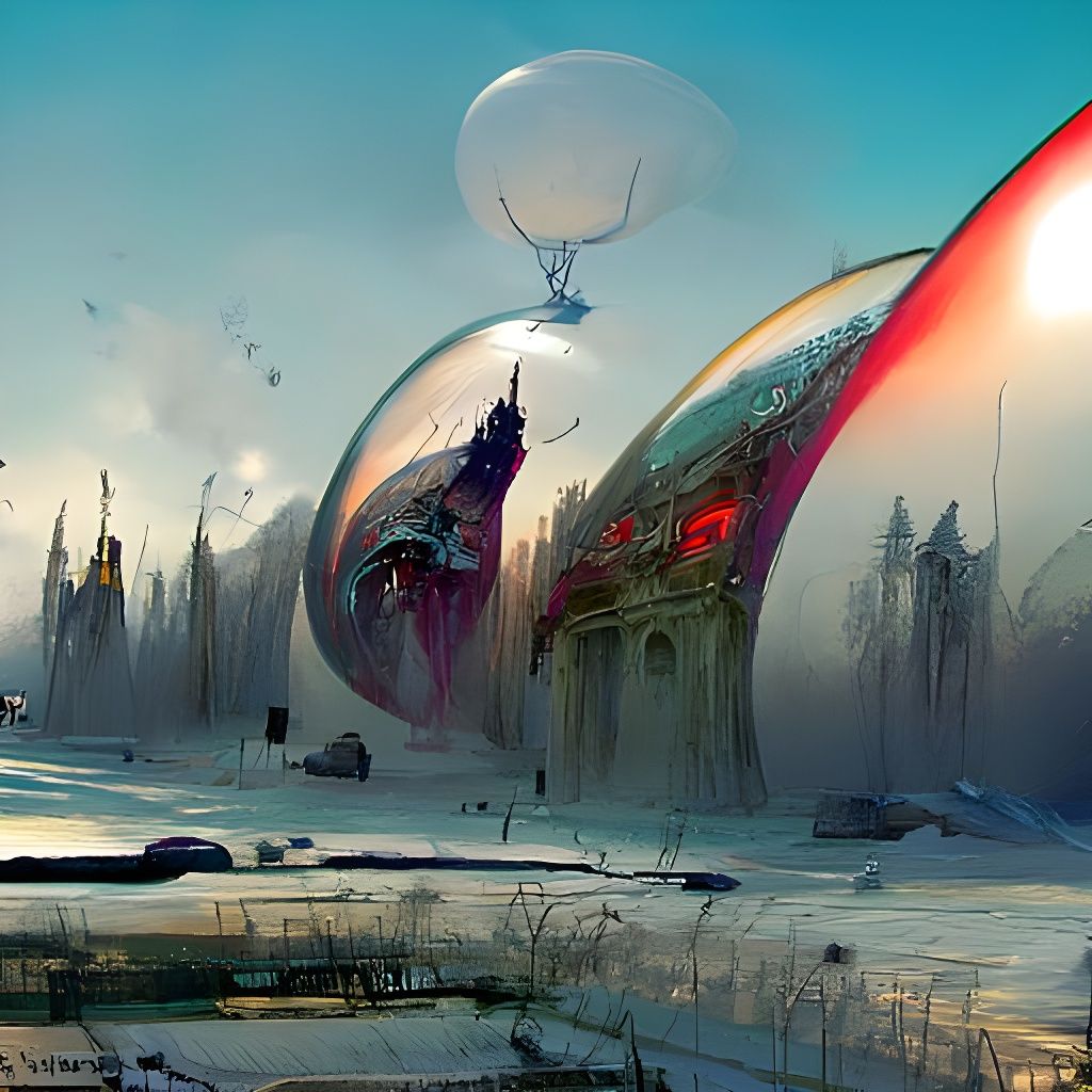 Alien Snow Olympics on Exoplanet Dome