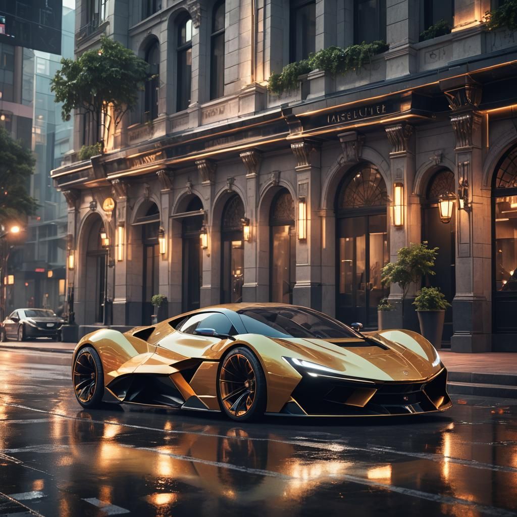 Sleek Hybrid Supercar with Futuristic Design