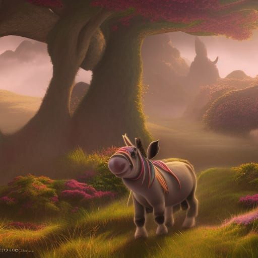 Eeyore's Happy Place: Detailed Matte Painting
