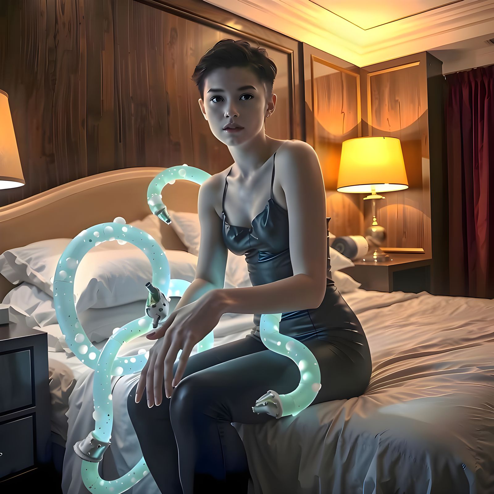 A Multicolored Symbiont Adorns a Slime-Covered Figure in a H...