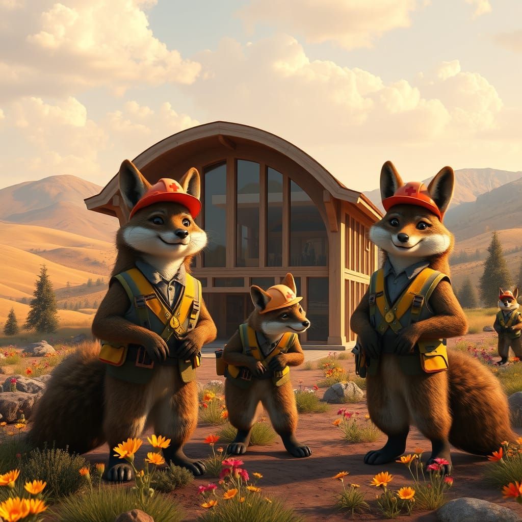 Furry Coyotes Construct a Sustainable Red Cross Office in a ...