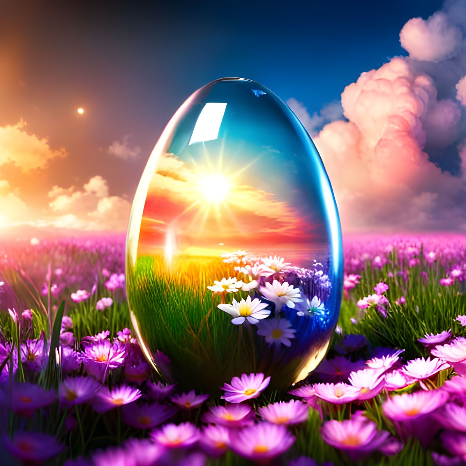 Rainbow Easter Egg in a Bottle