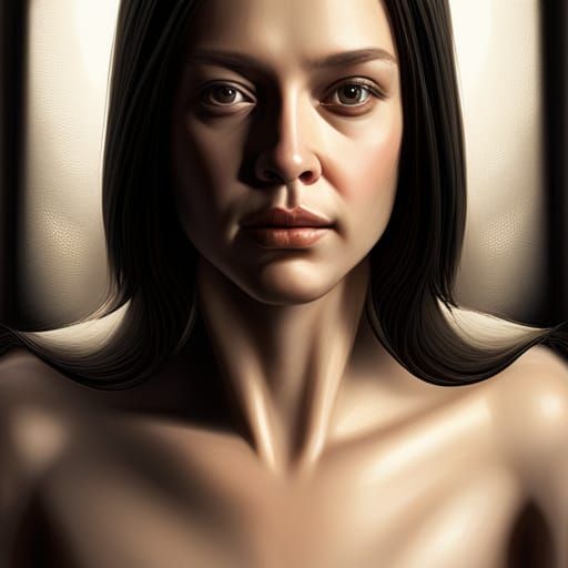 Beautiful Girl Portrait in Photorealistic Style