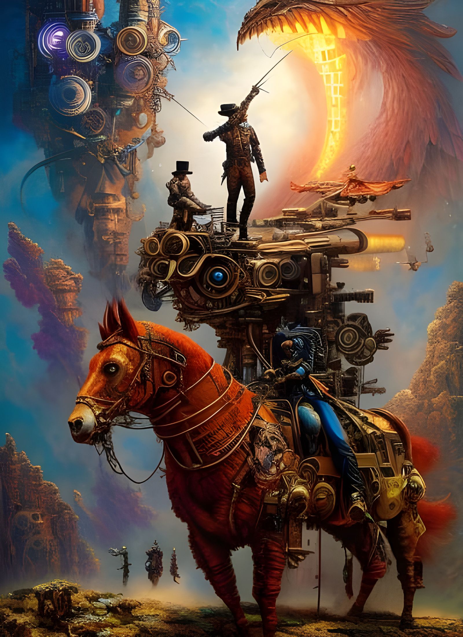 Steampunk Revolution: A Photorealistic Digital Illustration